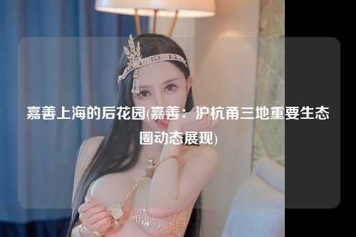 嘉善上海的后花园(嘉善：沪杭甬三地重要生态圈动态展现)